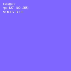 #7F66FF - Moody Blue Color Image
